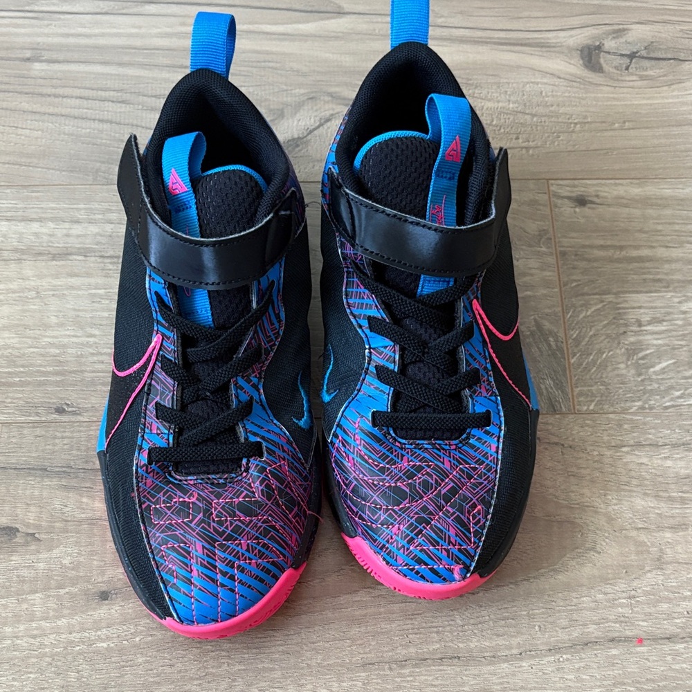 Nike Kids Black, Pink and Blue Athletic Shoes
